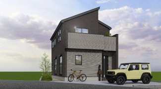 【外観パース】 | 伊勢原市下糟屋 1号棟 2期 | イメージパースです。実際とは異なる場合があります。