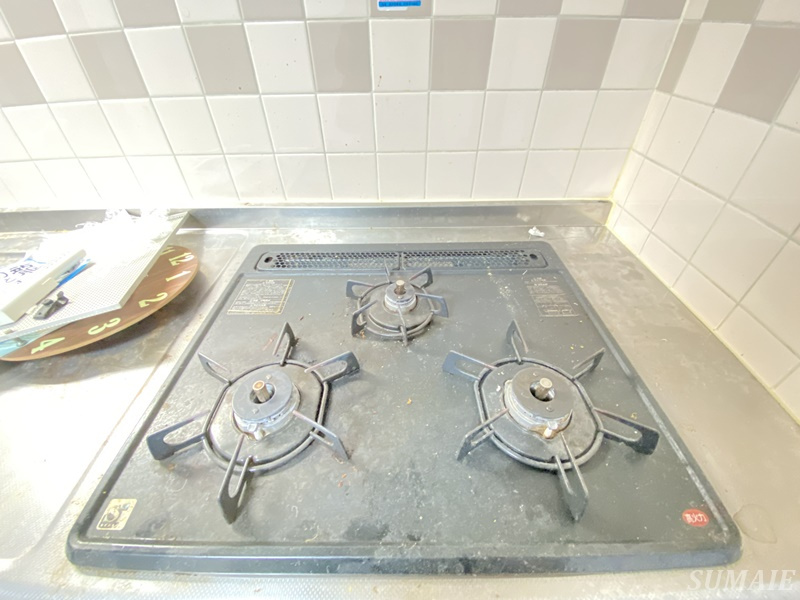 北区神谷１丁目の賃貸マンションのキッチン|3口コンロです☆