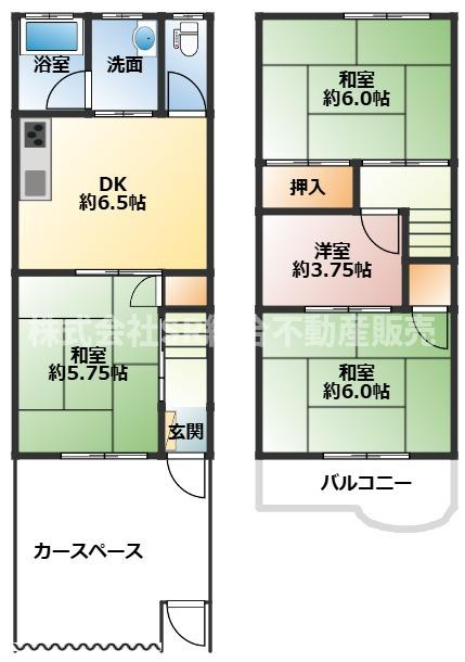 友井5丁目中古テラスハウスの間取り|ファミリー様にオススメです！リフォームローンも合わせて住宅ローンに組み込む事ができます！
まずは、ご相談下さいませ！