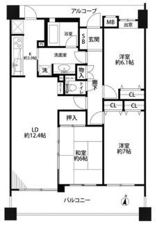 【間取り】 | レクセルマンション東村山 | レクセルマンション東村山