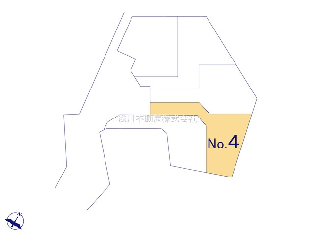 八王子市　上柚木　新築一戸建て　１期の区画図|～全5棟の新しいコミュニティーが誕生～