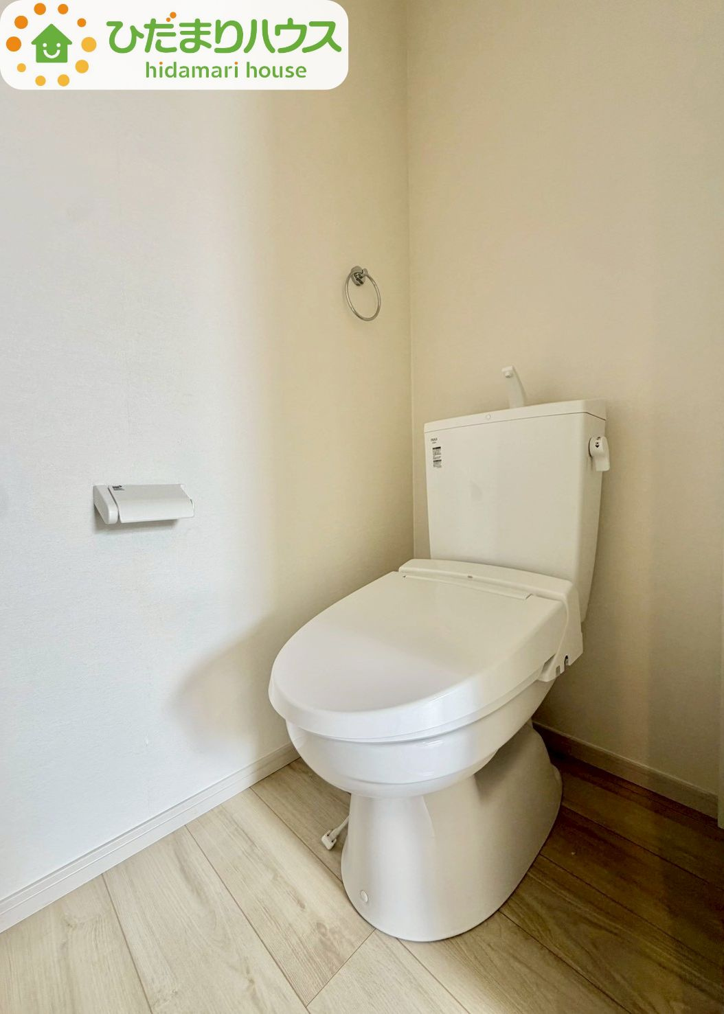 野田市山崎23期　新築戸建　1号棟のトイレ|温水洗浄便座ついてます(^^♪				
