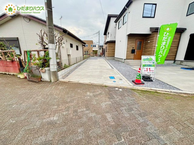 野田市山崎23期　新築戸建　1号棟の駐車場|駐車場2台止められます(^^♪				
