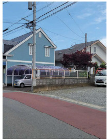 【前面道路含む現地写真】 | 平塚市四之宮2丁目　売地 | 前面道路(西側から)