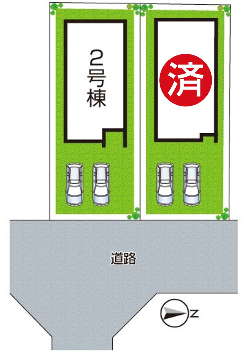 29(土)30(日)現地説明会！◆藤井寺市梅が園町　ラスト1邸の区画図|全２区画