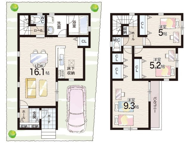 枚方市須山町　第4期　新築一戸建ての間取り