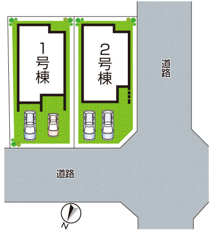 大阪狭山市大野台　第10期　新築一戸建ての区画図|全2区画