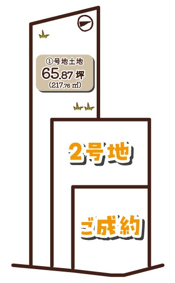 桃山町安芸山1号地の区画図