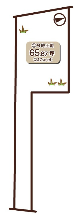 桃山町安芸山1号地の土地図