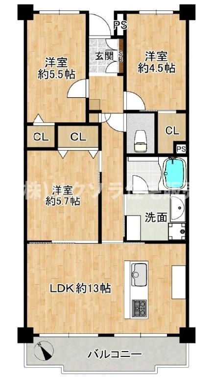 シティハイツ古川橋の間取り|間取り図はいかがですか？ご希望を叶える間取りですか？リビングの広さは？水回りの位置は？カウンターキッチン？など色々な情報が集約されています。弊社ではリフォームなどのご相談も承っております。