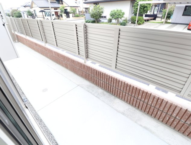 熊本市南区城南町さんさん２丁目のアパートのバルコニー