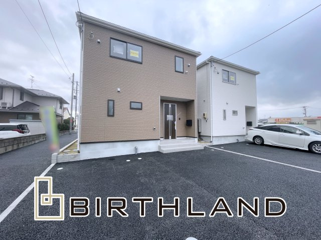 新築戸建・新築建売　郡山市安積町荒井第6　朝日が丘小・第七中の外観|車通りが少なく静かな住宅街に立地♪前面道路も穏やかな雰囲気でゆったりとした暮らしができます♪