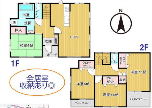 行田市持田中古戸建の間取り