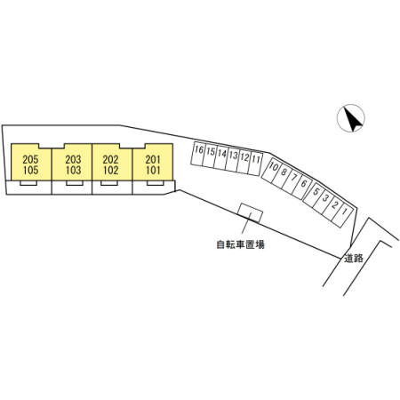 Ｎｏｂコリーヌ　　刈谷市近郊の賃貸はクラスホームの区画図