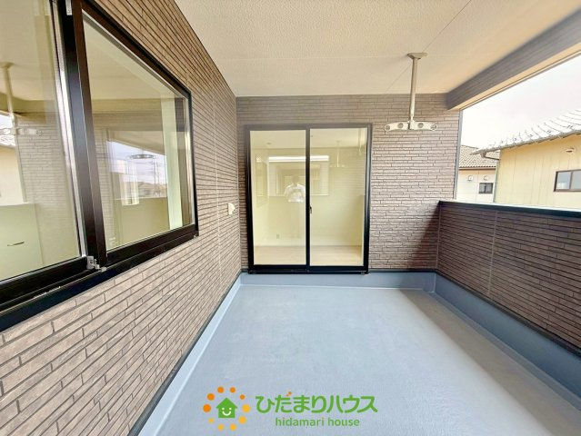 久喜市青毛第3　新築一戸建て　03　クレイドルガーデンのバルコニー|インナーバルコニーで突然の雨も心配なし！
