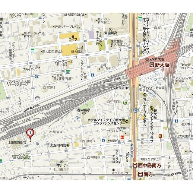 ルクレ新大阪レジデンスのその他|マップ