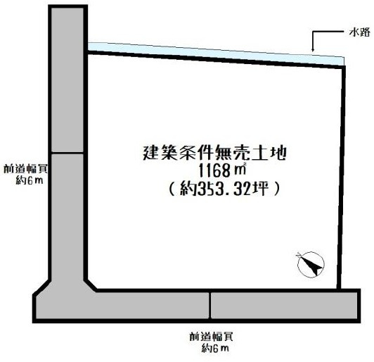 守山市伊勢町　建築条件無し売土地の土地図