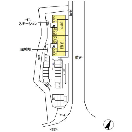 ラ　フィオーレの区画図