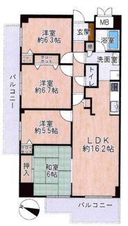 【間取り】 | ローレルコート北千里