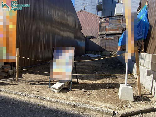 紫野中柏野町  建築条件無　土地の外観