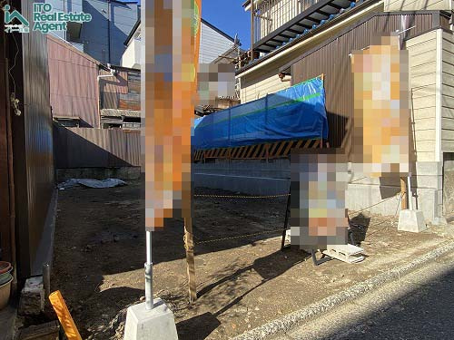 紫野中柏野町  建築条件無　土地の外観