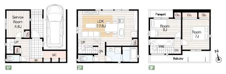MELDIA昭和区折戸町304④｜名古屋市の戸建ならホームアップの間取り|間取図