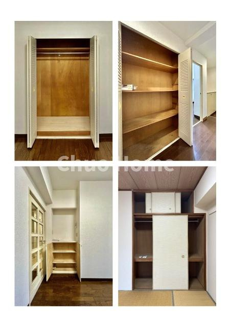 東大島ファミールハイツ1号棟の収納|居室にはクローゼットを完備し、自由度の高い家具の配置が叶うシンプルな空間です。お子様の成長と必要になる子供部屋を与えるにはぴったりの間取りですね。