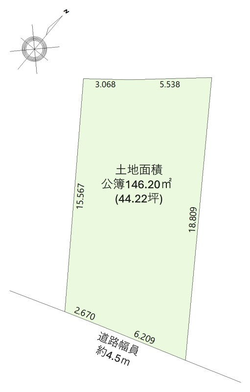 瑞穂区弥富ヶ丘町三丁目土地の土地図