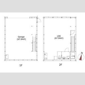 (仮称)東灘高架下ガレージハウスの間取り
