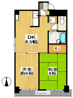 【間取り】 | サンハイツ通町