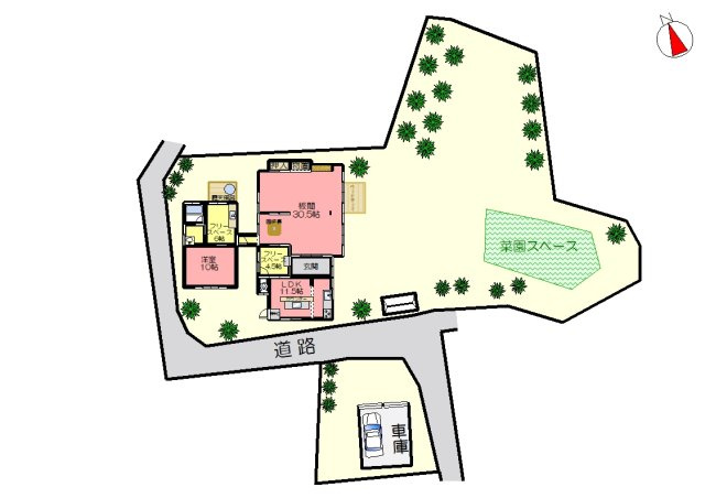 丹波市青垣町大稗の中古一戸建の区画図