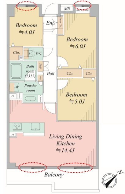 藤沢市片瀬海岸3丁目　ヴィルヌーブ片瀬江ノ島マリンテラス　409号室のキッチン