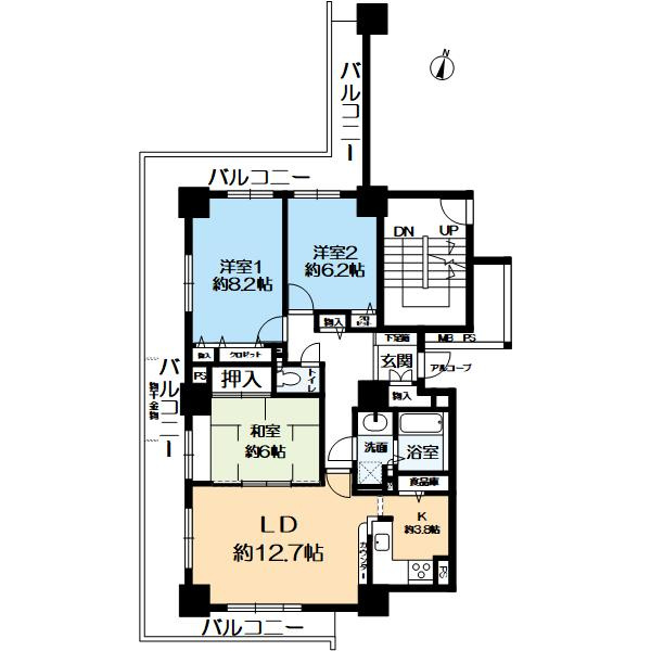 パーク・アヴェニュー神戸三田６番館の間取り