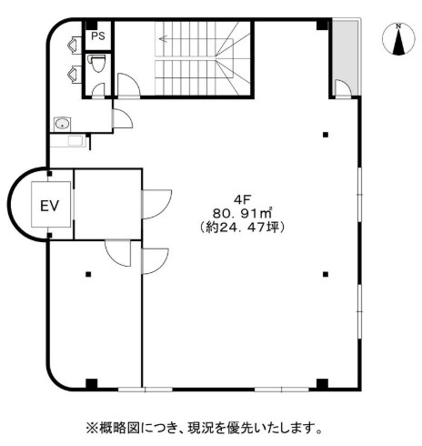 大阪市住之江区西加賀屋３丁目の店舗事務所の間取り