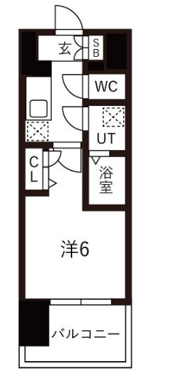 レジュールアッシュOSAKAGATEWAYの間取り