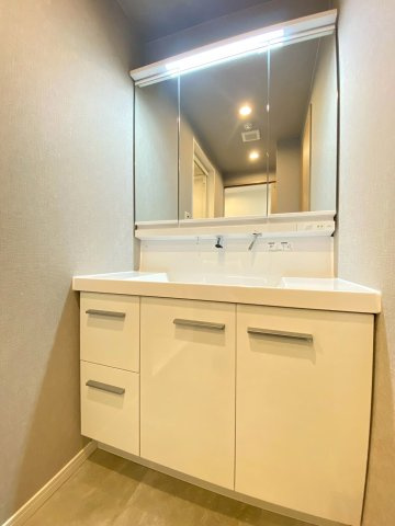 サーパスシティ西院日照町の独立洗面台|現地2026年1月撮影
洗面所新調済みです。