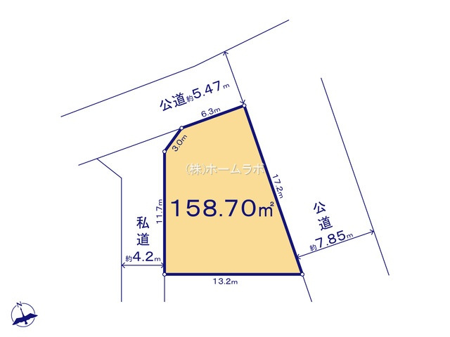 【土地】鶴ヶ島市藤金15期 ⑤区画の土地図