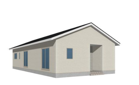 クレイドルガーデン前橋市粕川町新屋第１　２号棟（平屋）の外観パース|外観パースです♪人気の平屋物件です。シンプルな外観です。