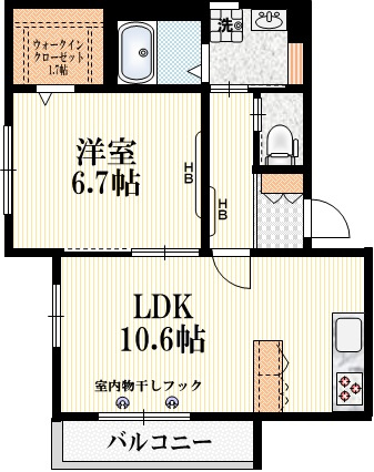 オースピシャス・クラウドの間取り|★角部屋★１フロア２世帯★