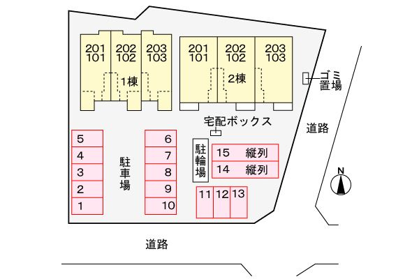 ジェントリー　ウエスト　　刈谷市近郊の賃貸ならクラスホーム刈谷店の区画図