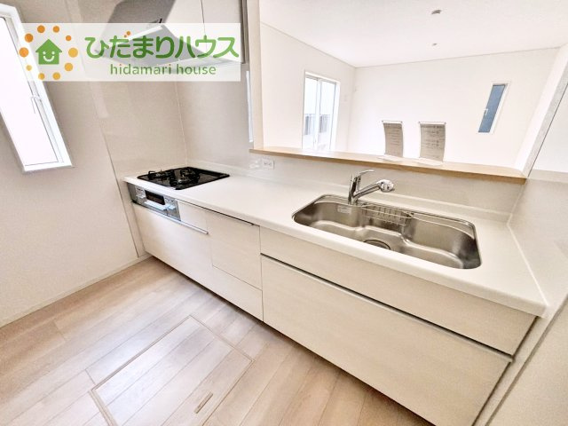 【キッチン】 | 龍ケ崎市城ノ内第9　新築戸建　3号棟 | 家族と会話しながら料理できるオープンカウンター♪