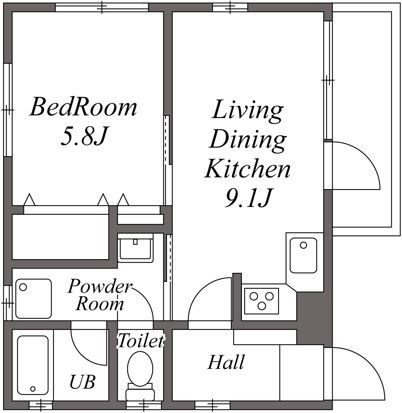 ユーコート住吉の間取り