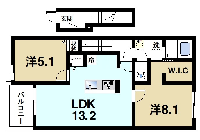マリオ今国府町Ｂの間取り