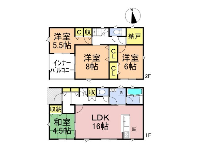 クワイエ　大垣市平町第２　全4区画分譲の間取り|■2号棟　■ヤマダ不動産　株式会社リライフ　
■夢のマイホーム購入をフルサポートします！