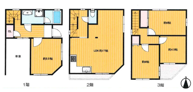 【間取り】 | 東大阪市若江西新町3丁目 | 室内リフォーム済み☆全洋室4LDK♪LDK約17帖♪南向きバルコニー☆屋根裏収納付きです♪