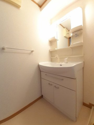 【洗面所】 | メゾン・ド・ソレイユＡ | スペースが確保できる洗面所です