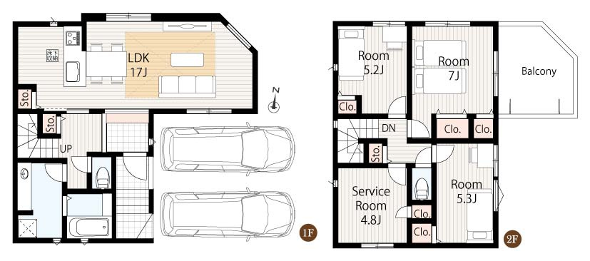 MELDIA緑区黒沢台11905②｜名古屋市の戸建ならホームアップの間取り|間取図