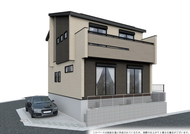 【完成予想図】 | ※イメージです　青く澄み渡った綺麗な空と、陽の光をたっぷりと受ける、そんな新築住宅で新生活をスタートしてみませんか？見学・ご相談等、ミライズホーム(株)までお気軽にご連絡下さい。