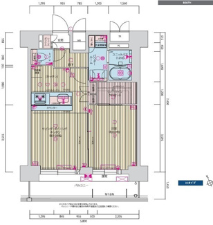 【間取り】 | プレサンス九条グランデリーヴ | ※反転タイプとなります