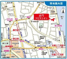赤門アビタシオンの地図